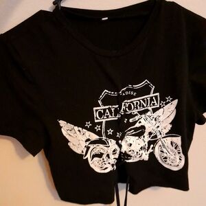 Motorcycle crop tee